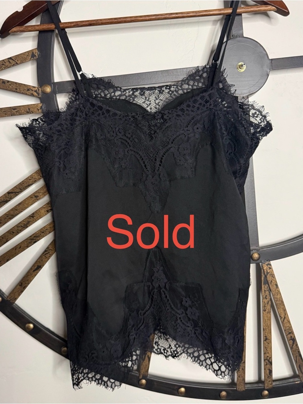 Storia Black Lace Trim Camisole
